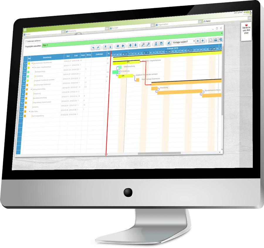 Projektplanung mit Gantt